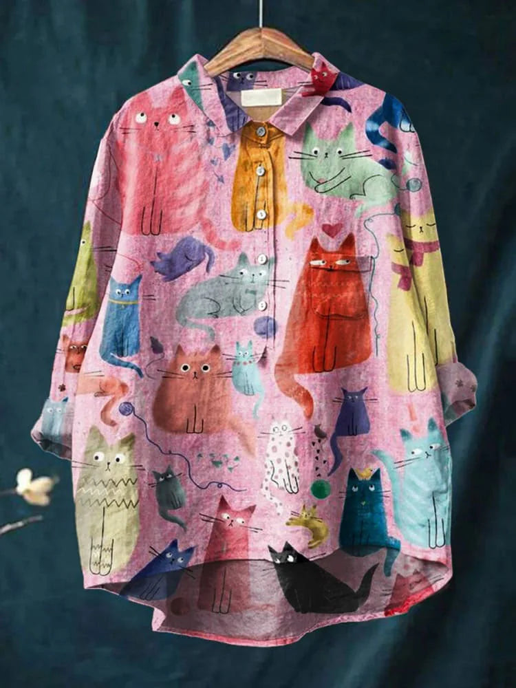 Sakura | Kemeja Seni Kucing