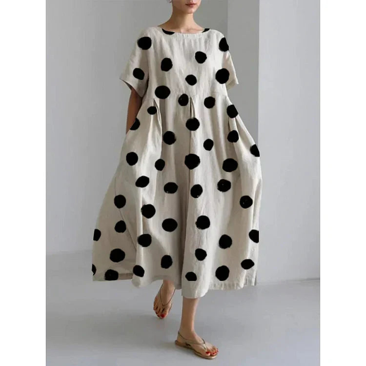 VALENTINA | Pakaian musim panas potongan santai dengan corak polka dot ikonik