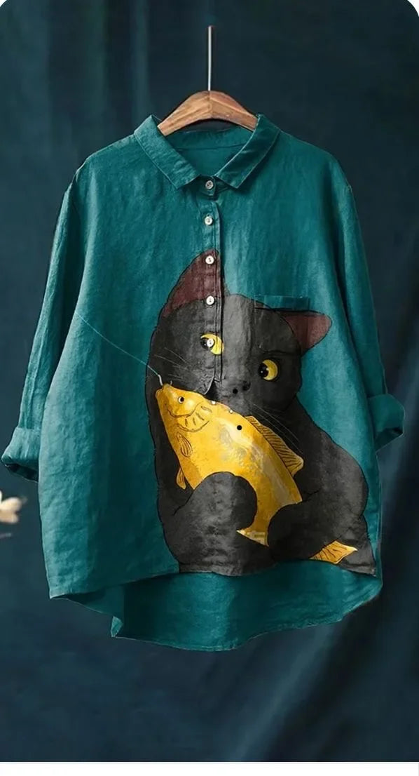 T-Shirt Seni Kucing Mochi