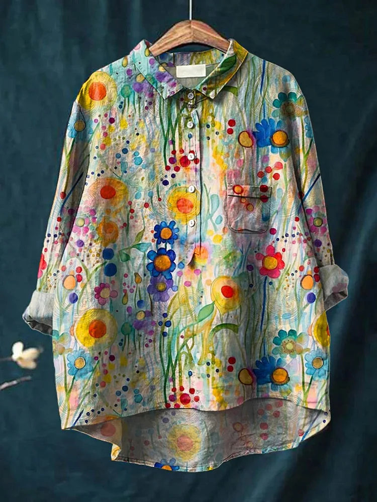 Kemeja T-Shirt Seni Hippie Damai