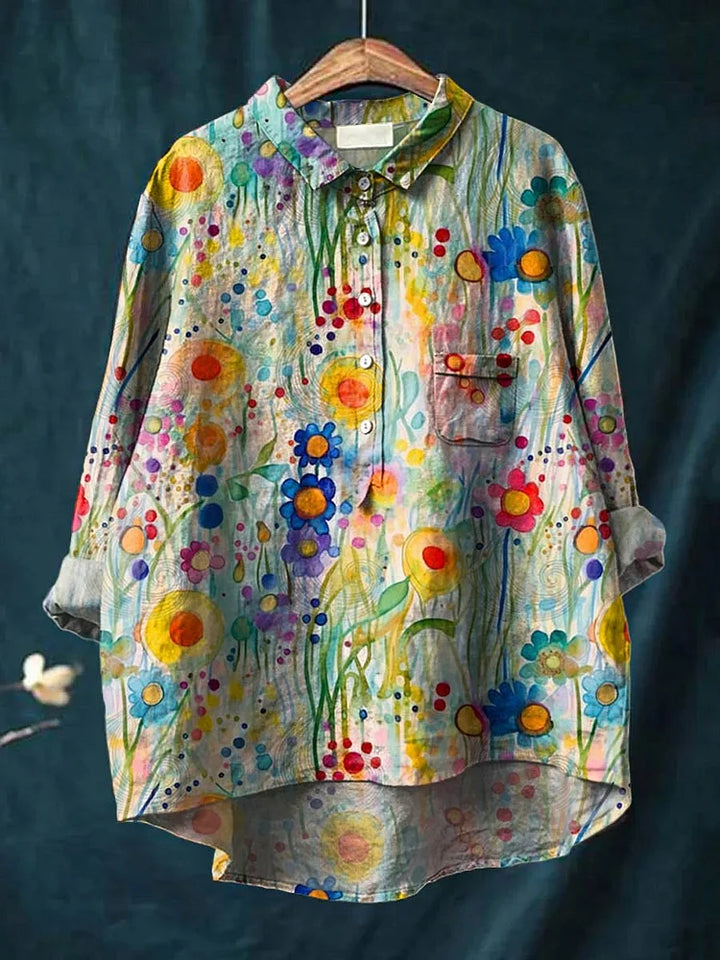 Kemeja T-Shirt Seni Hippie Damai