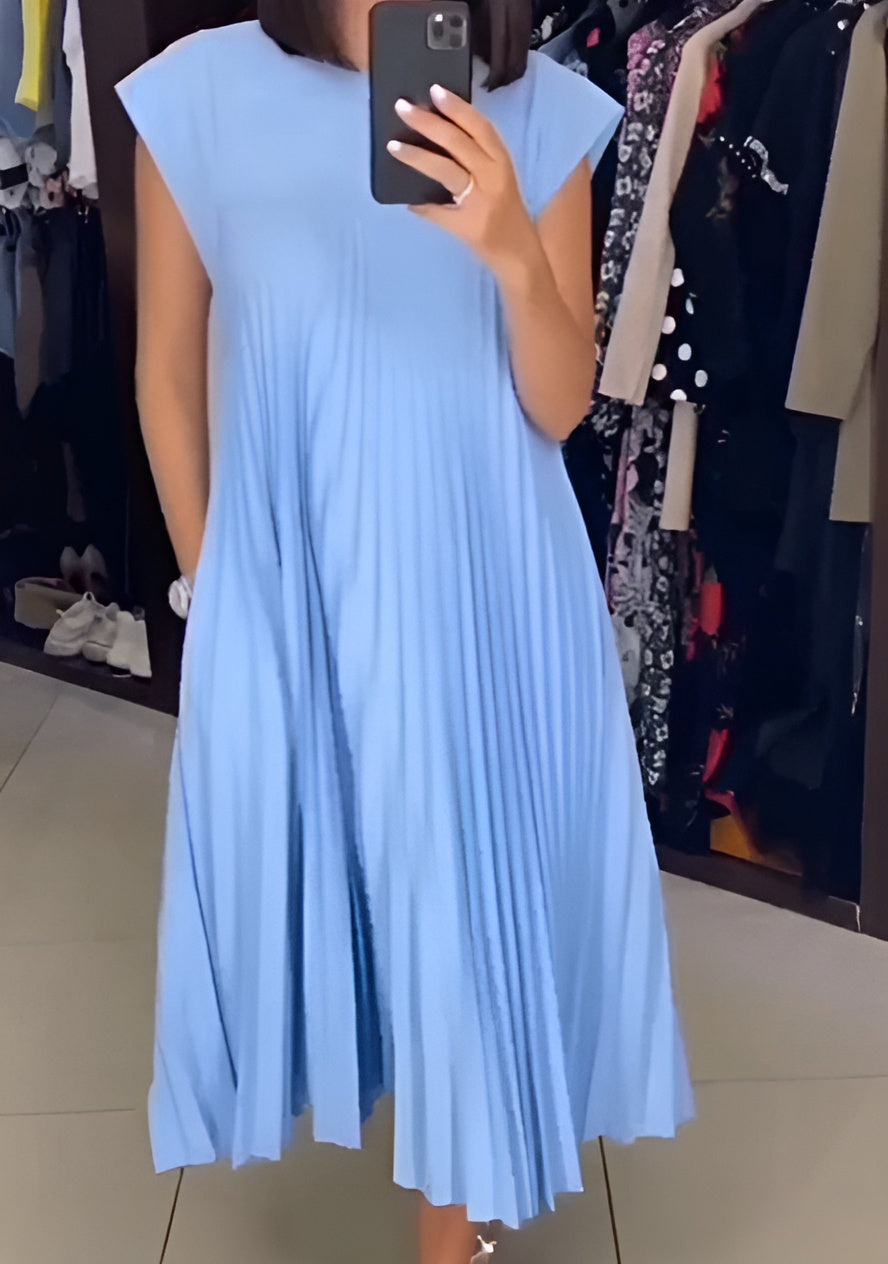 Simone | Gaun plise ringan dan elegan