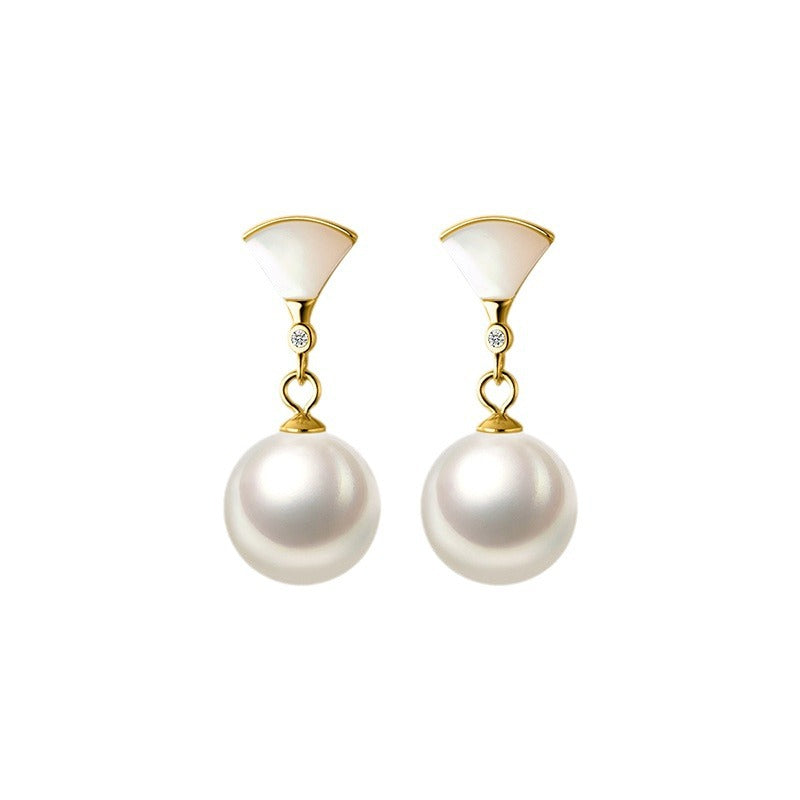 Lyca™ - Anting Mutiara Emas Bergaya