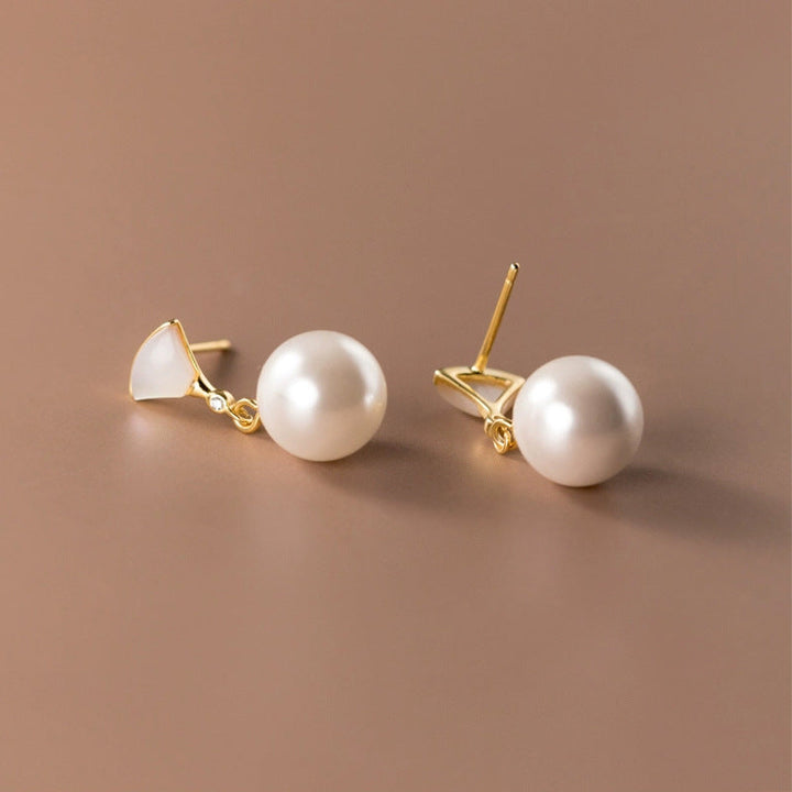 Lyca™ - Anting Mutiara Emas Bergaya