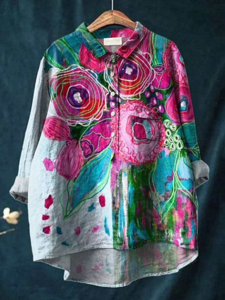 Kemeja T-Shirt Seni Hippie Damai