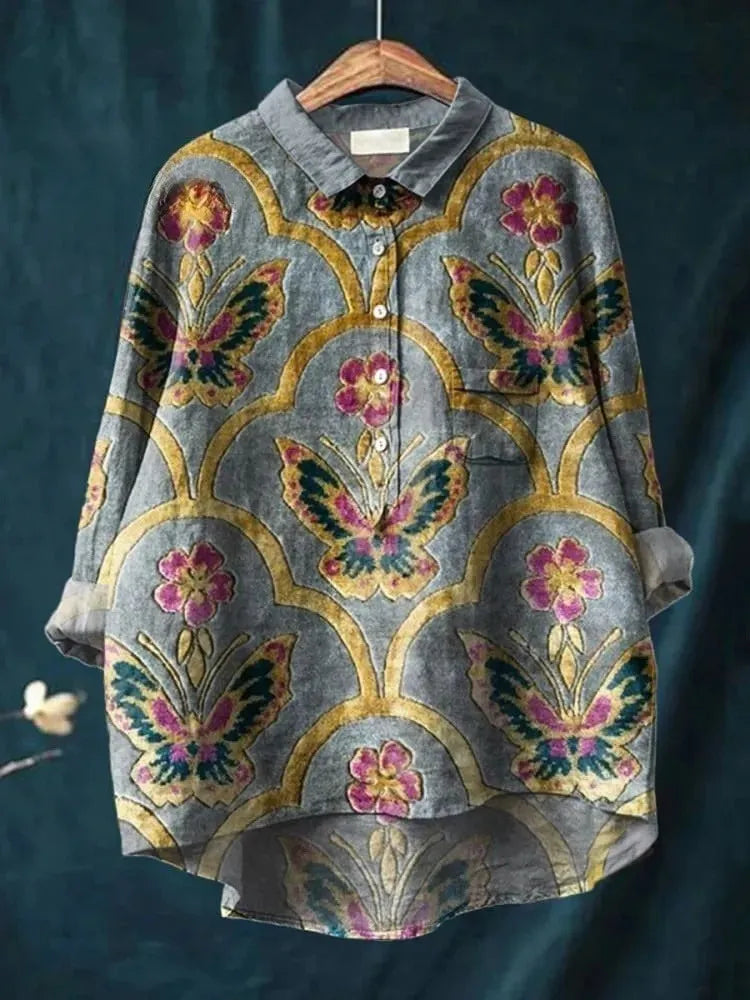 Kemeja T-Shirt Seni Hippie Damai